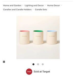 kate spade new york‎ x Target - 3ct Ceramic Jar scented Candle Set new